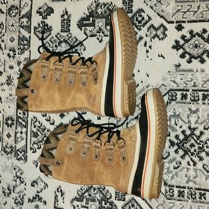 Sorel Joan of Arctic Knit II Premium Winter Boots Elk/Black Chevron 6.5